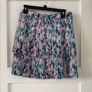 J. Crew Colorful Pleated Mini Skirt